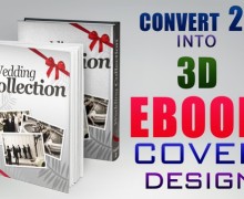 Yo voy a convertir su imagen 2D en un profesional 3D COVER Ebook